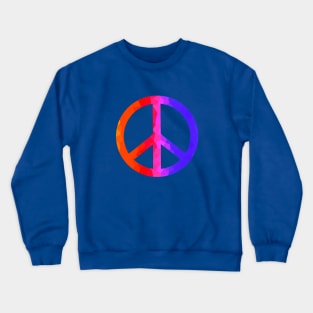 Abstract Retro Peace Sign Crewneck Sweatshirt